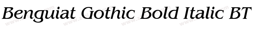 Benguiat Gothic Bold Italic BT字体转换